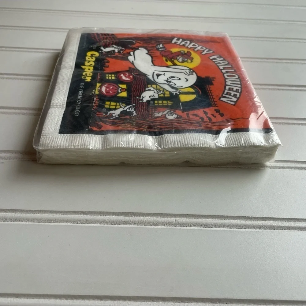 Vintage Casper The Friendly Ghost Napkins 1 Package Of 16 Halloween Cartoon New